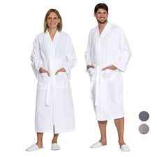 "Waffelpique Albornoz Sauna Albornoz, 100% Algodón"