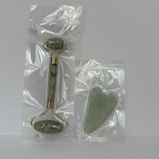 Juego de herramientas para el cuidado de la piel: Gua Sha y rodillo de jade masaje facial SEPARADO y SELLADO