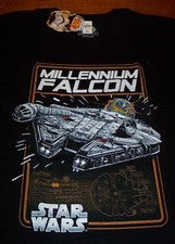 Camiseta ESTILO VINTAGE STAR WARS MILLENNIUM FALCON HOMBRE MEDIANA NUEVA con ETIQUETA
