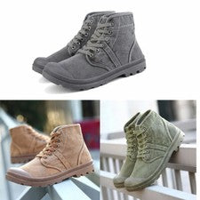 Hombres Botas de Lona Zapatos Militar Táctico Ejército Batalla Combate Botas cálidas al aire libre