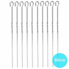 10-30 piezas brochetas de schaschlik mangal schampura brochetas de carne brochetas de barbacoa metal 60 cm
