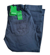 Pantalones chinos OLOP para hombre Dsquared2 azul marino talla 50/32” cintura algodón pantalones...