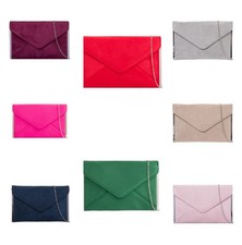 Bolso sin asas de terciopelo de noche para damas Boda Baile de graduación Fiesta Bolso de mano Cadena desmontable