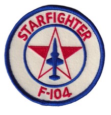 Parche Lockheed F-104 Starfighter - Coser, con licencia oficial, 3,5"