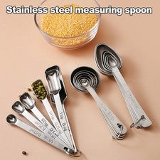 Juego de 6 cucharas medidoras de plata para medir con precisión los ingredientes