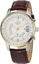 Funkuhr Herrenuhr MasterTime MTGS-10348-11L Edelstahl 42mm Multiband Worldtimer