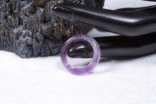 Anillo de amatista de piedras preciosas aprox. 5,9 cm