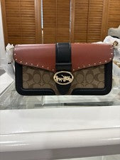 Bolso de hombro Coach Georgie para mujer - dorado/caqui/terracota múltiple (5605)