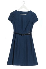 Vestido de cóctel ORSAY azul oscuro elegante clásico talla 34 poliéster