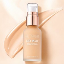 Base de maquillaje hidratante ligero FLOWER Beauty Get Real Serum Shell 1 1 oz