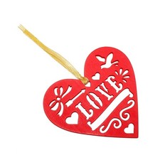 4 piezas decoración del hogar accesorios sala de estar corazón madera signo artesanía