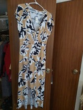 Vestido largo para mujer está de moda talla L frente dividido cintura elástica