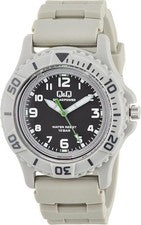 Reloj Citizen Q&Q E02A-004VK Solar Hombre Gris 10Bar Correa Uretano Japón Nuevo