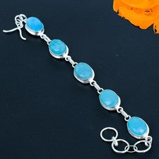 Pulsera de joyería de plata esterlina 925 hecha a mano con piedras preciosas ...