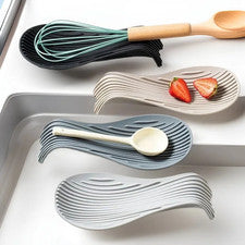 Para encimera soporte de utensilios bandeja de cuchara de silicona 23 cm resistente al calor