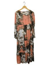 Vestido de cóctel Altamira Milano mujer marrón blanco talla 40 cómodo casual