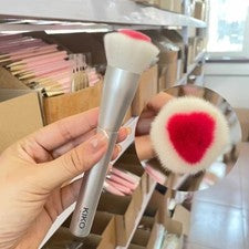 Base Milano MEZCLA DE MAQUILLAJE FACIAL Corazón Rosa Cepillo Maquillaje Belleza Cepillo
