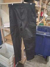 Pantalones cargo Advantex para hombre negros talla pequeña estilo militar cintura ajustable 434