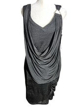NUEVO CON ETIQUETAS SL Moda Cortina Negra Para Mujer Y2K Grunge Gótico Talla 6