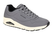 Zapatos Skechers UNO gris zapatos para hombre zapatillas 52458 CCBK NUEVO