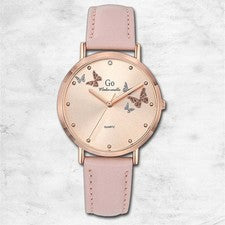 Girl Only Go Reloj de Pulsera Mujer Cuarzo Cuero Color de Rosa