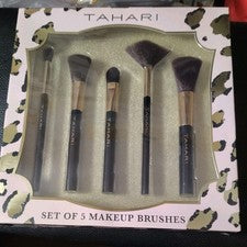 Juego de brochas de maquillaje Tahari 5 piezas NUEVAS herramientas de belleza pinceles cosméticos