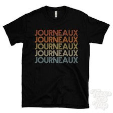 CAMISETA ESTILO RETRO REPETIDA JOURNEAUX para hombre y mujer novedad genial nombre regalo