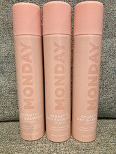3 X Champú Seco Monday Morena para Cabello Oscuro Queratina Spray 200 ml Libre de Crueldad