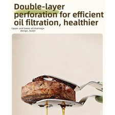 2 en 1 Utensilios de Cocina Espátula Alicates para Panqueques y Carnes
