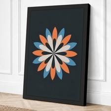 Impresión geométrica en lienzo mandala arte de pared decoración del hogar listo para colgar