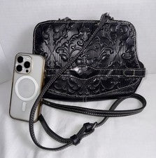 Nuevo Bolso Bandolera Patricia Nash Kiss-lock Serafina Tooled Diseño Cuero Italiano