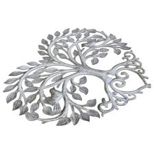 Arte de pared de metal diseño de corazón para adorno decorativo de oficina en casa