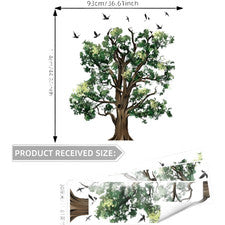 Juego de tres pegatinas de pared extraíbles para decoración del hogar moderno árbol con pájaros