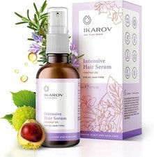 Ikarov Suero Intensivo Cabello y Cuero Cabelludo 100% Natural con Aceite de Castaño Daño Cabello
