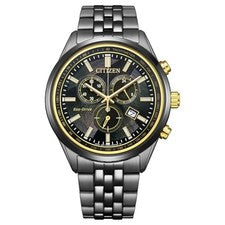CITIZEN AT2576-68E 50th Limited 6000 Eco Drive Cronógrafo Negro Oro Nuevo