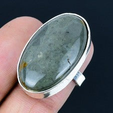 Imagen Jaspe piedras preciosas hecho a mano 925 anillo de joyería de plata...