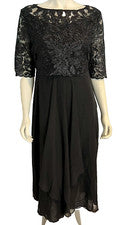 Maxi Vestido de Noche para Mujer Just Fashion Now Negro Talla L Nuevo con Etiquetas
