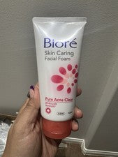 Espuma facial BIORE para cuidar la piel acné puro transparente - VENDEDOR DE EE. UU.