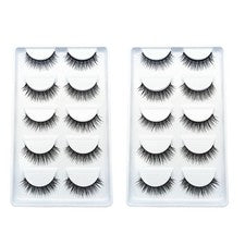 10Pares Pestañas para Niña Maquillaje Fácil Accesorios para Belleza
