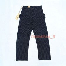 BOB DONG Doble Rodilla Rayas Pintor Pantalones Motocicleta Estilo Ingeniero Pantalones