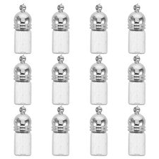 12 Pcs Essential Oil Bottle Pendant Clear Glass Perfume Drifting Wishing