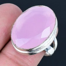 Anillo de joyería de plata esterlina 925 hecho a mano con piedras preciosas...