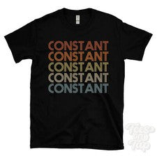 CAMISETA ESTILO RETRO REPETIDA CONSTANTE Hombre y Mujer Novedad Genial Nombre Regalo