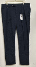 Nuevo con etiquetas Pantalones de vestir Piombo para hombre EU56 US40 lana algodón chino puños dobladillo plisado
