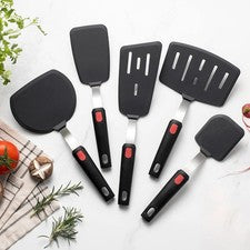 Juego de espátulas de silicona 5 piezas para utensilios de cocina antiadherentes Easy Clean sin costuras Desi