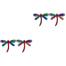 4 piezas Creativo Libélula Colgante Colgante Arte de Pared Decoración Hogar Adorno
