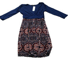 Vestido para mujer Hail3Y:23 talla S azul parte superior cachemira manga 3/4 elástico nuevo con etiquetas