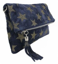 Bolso bandolera mujer cuero bandolera mujer bolso de mano gamuza pequeño azul