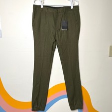 Pantalones de chándal para hombre Asos súper ajustados verdes 33x32 elásticos informales nuevos con etiquetas