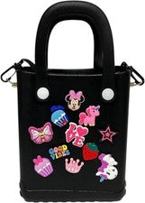 Mini bolso bandolera de hombro bandolera con 10 dijes extraíbles para damas/niñas